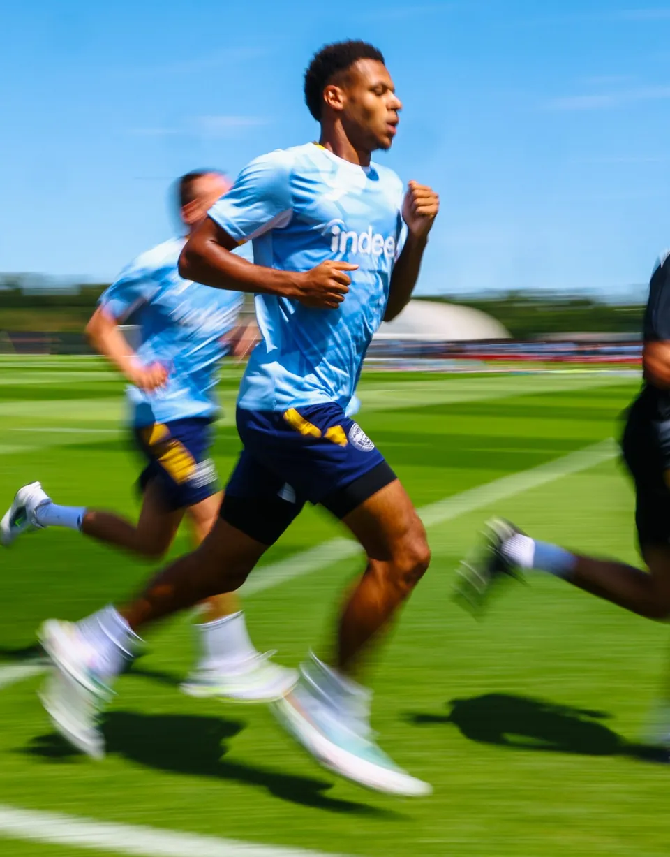 Sprint drills at training
